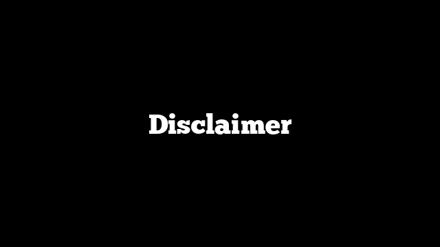Disclaimer