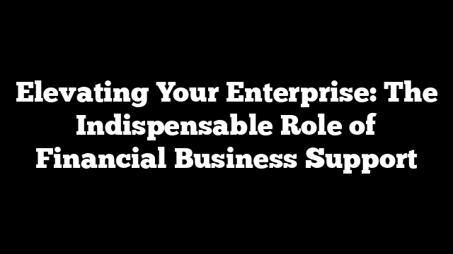 Elevating Your Enterprise: The Indispensable Role of Financial Business Support